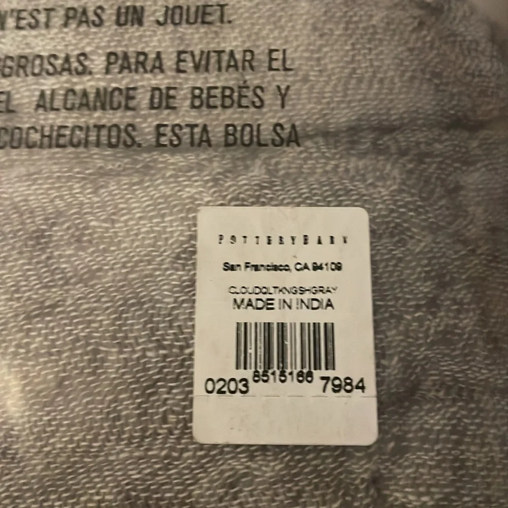 Pottery Barn Cloud Quilted King Sham in Gray